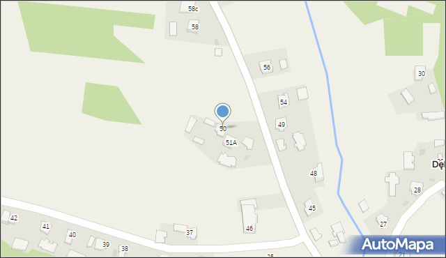 Dębiaki, Dębiaki, 50, mapa Dębiaki