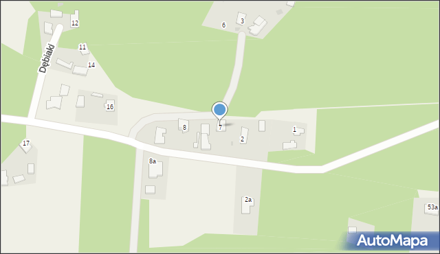 Dębiaki, Dębiaki, 7, mapa Dębiaki