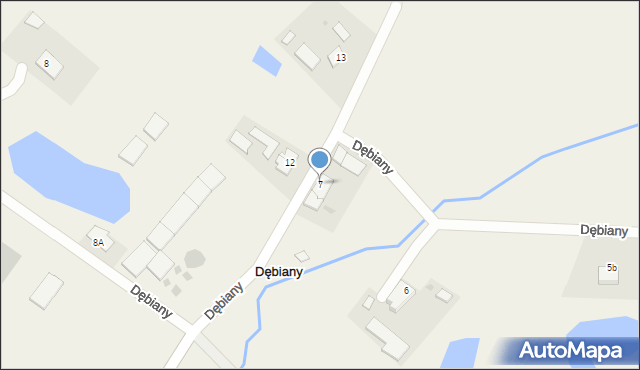 Dębiany, Dębiany, 7, mapa Dębiany