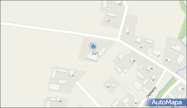 Dębiany, Dębiany, 37A, mapa Dębiany