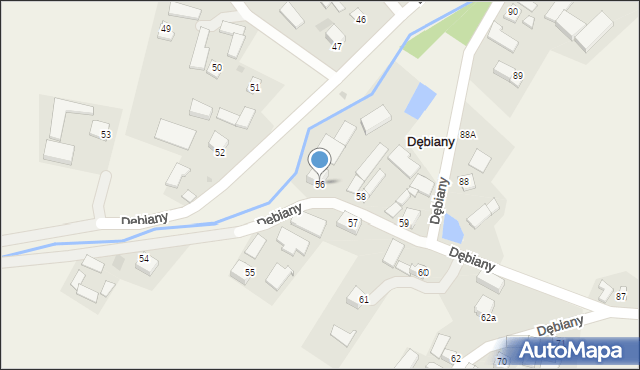 Dębiany, Dębiany, 56, mapa Dębiany