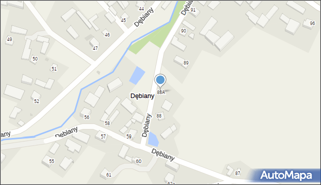 Dębiany, Dębiany, 88A, mapa Dębiany