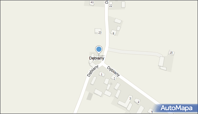 Dębiany, Dębiany, 21, mapa Dębiany