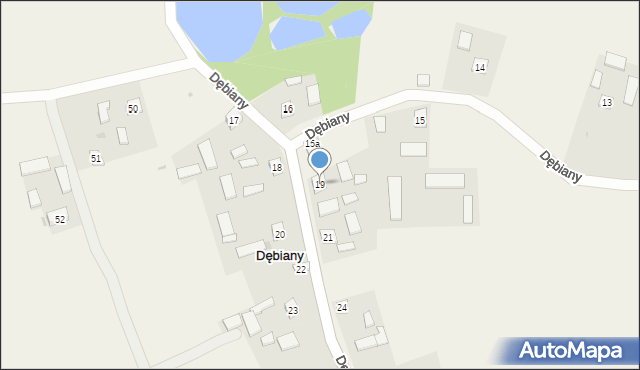 Dębiany, Dębiany, 19, mapa Dębiany