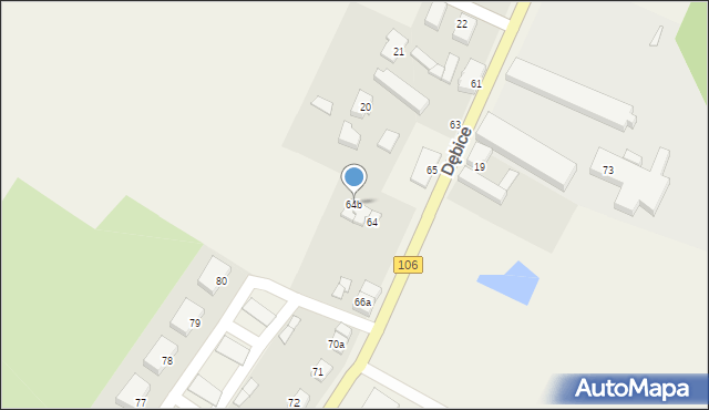 Dębice, Dębice, 64b, mapa Dębice