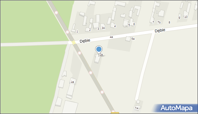 Dębie, Dębie, 3b, mapa Dębie