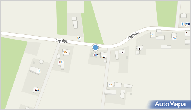 Dębiec, Dębiec, 10c, mapa Dębiec