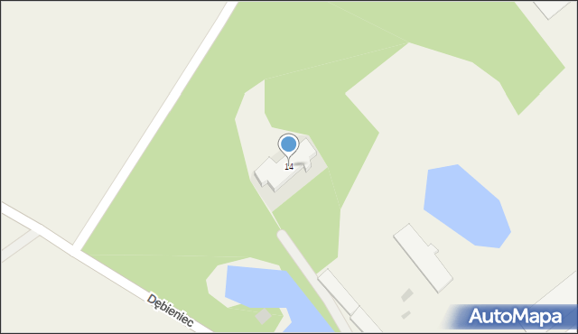 Dębieniec, Dębieniec, 14, mapa Dębieniec