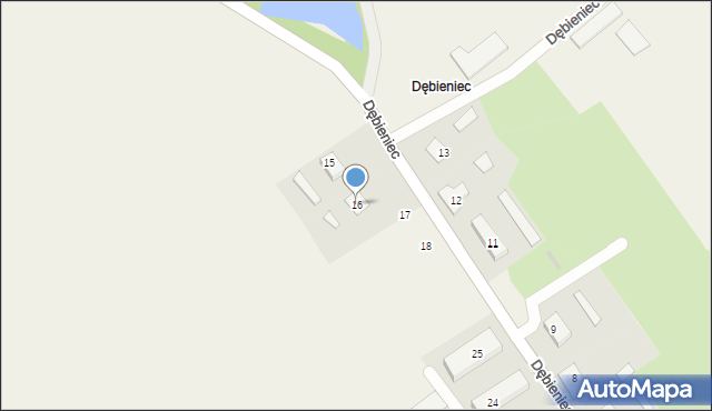 Dębieniec, Dębieniec, 16, mapa Dębieniec