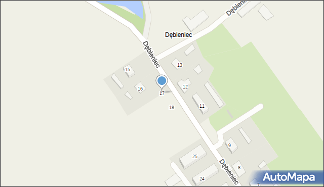 Dębieniec, Dębieniec, 17, mapa Dębieniec