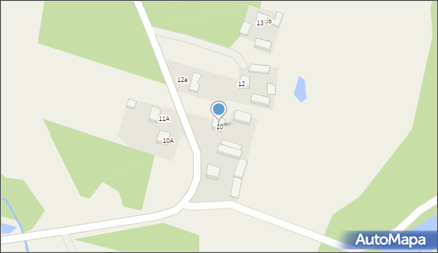 Dębina, Dębina, 10, mapa Dębina
