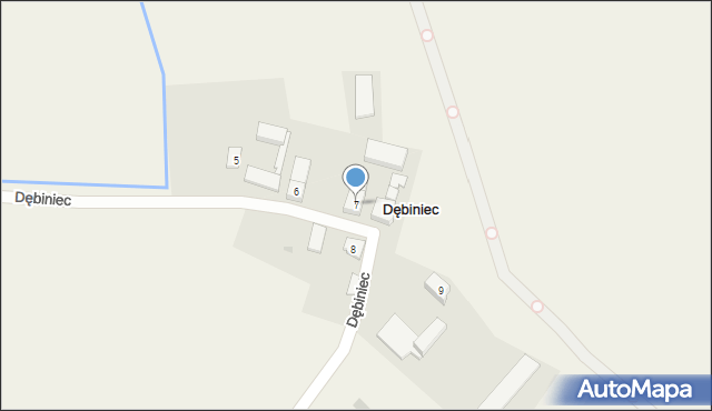 Dębiniec, Dębiniec, 7, mapa Dębiniec