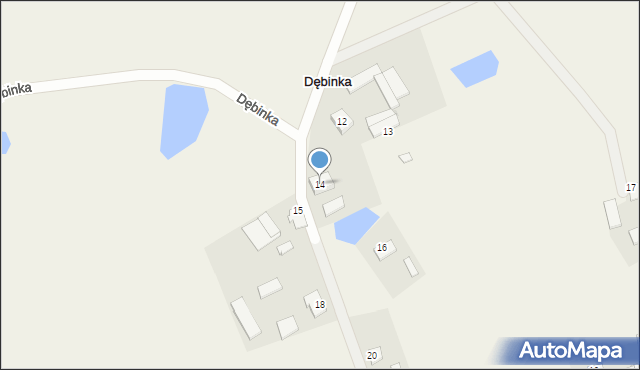 Dębinka, Dębinka, 14, mapa Dębinka