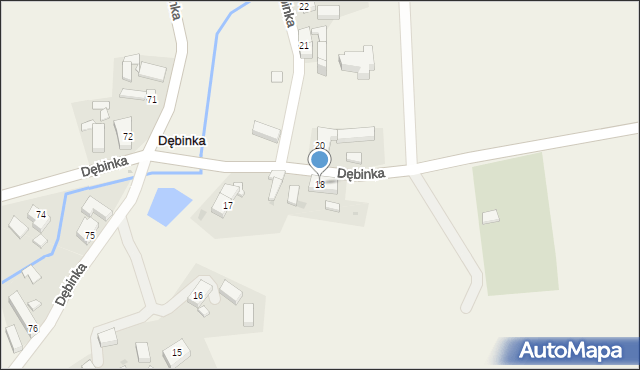 Dębinka, Dębinka, 18, mapa Dębinka