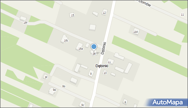 Dębinki, Dębinki, 16, mapa Dębinki