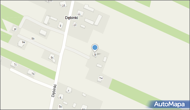 Dębinki, Dębinki, 8, mapa Dębinki