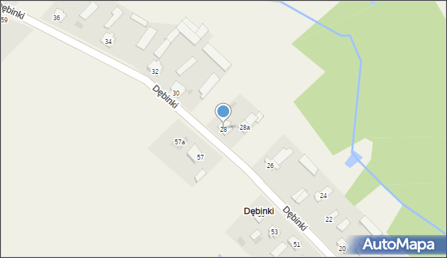 Dębinki, Dębinki, 28, mapa Dębinki