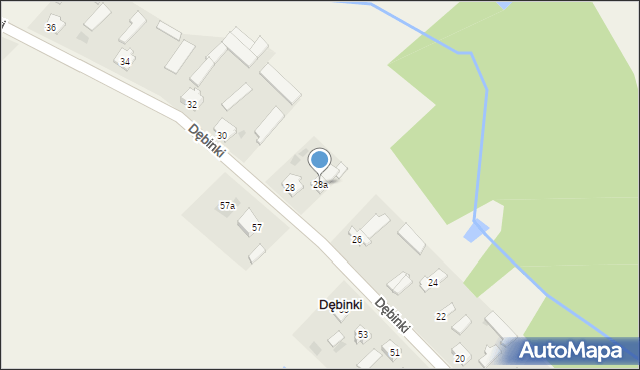 Dębinki, Dębinki, 28a, mapa Dębinki