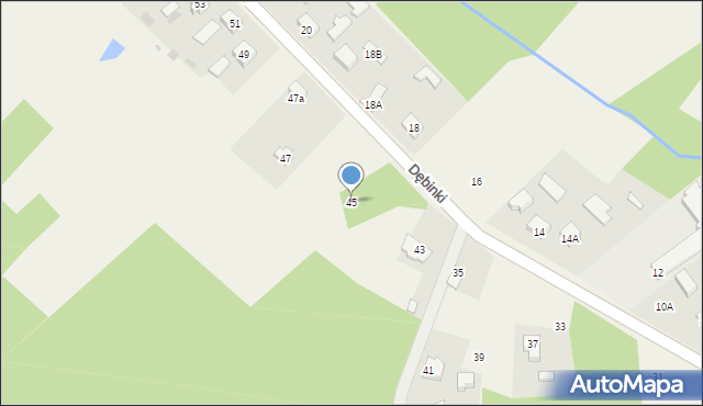 Dębinki, Dębinki, 45, mapa Dębinki