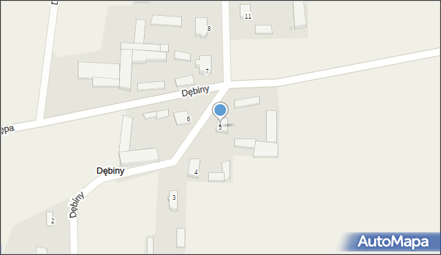 Dębiny, Dębiny, 5, mapa Dębiny