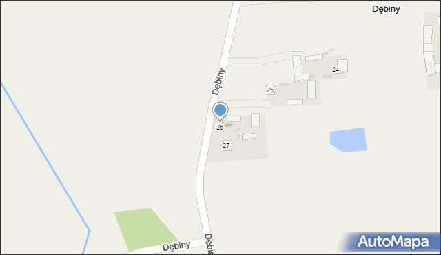 Dębiny, Dębiny, 26, mapa Dębiny
