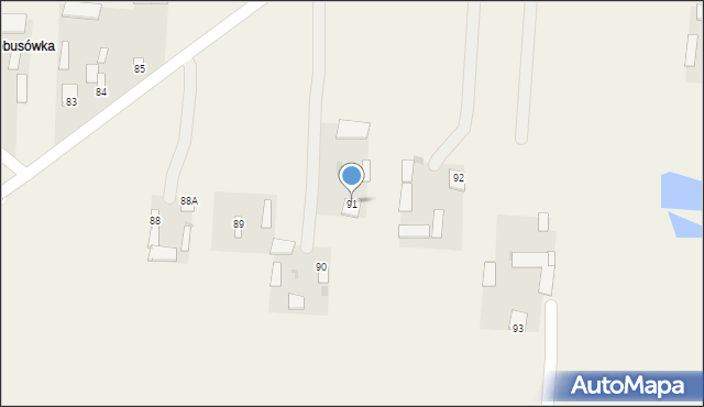 Dębiny, Dębiny, 91, mapa Dębiny