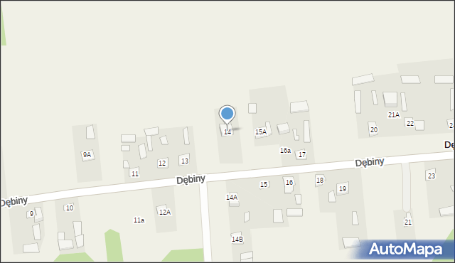 Dębiny, Dębiny, 14, mapa Dębiny