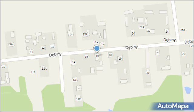 Dębiny, Dębiny, 16, mapa Dębiny