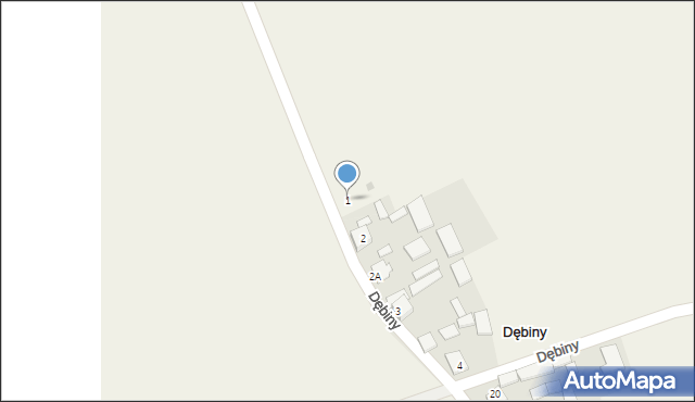 Dębiny, Dębiny, 1, mapa Dębiny