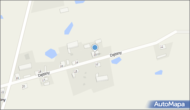 Dębiny, Dębiny, 13, mapa Dębiny