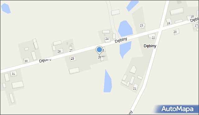 Dębiny, Dębiny, 26, mapa Dębiny