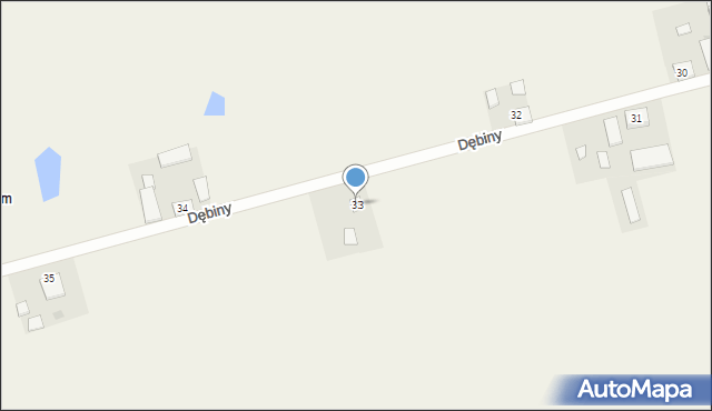 Dębiny, Dębiny, 33, mapa Dębiny