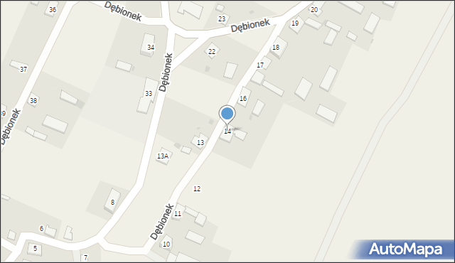 Dębionek, Dębionek, 14, mapa Dębionek