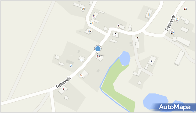 Dębionek, Dębionek, 1A, mapa Dębionek