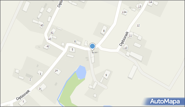 Dębionek, Dębionek, 7, mapa Dębionek