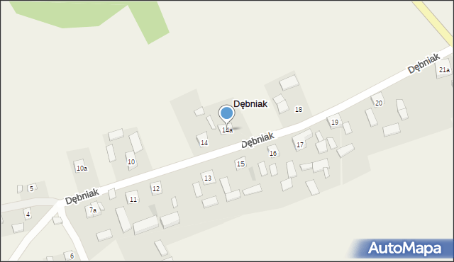 Dębniak, Dębniak, 14a, mapa Dębniak