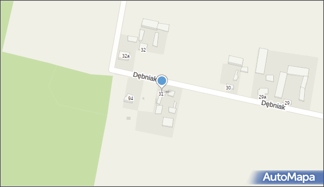 Dębniak, Dębniak, 31A, mapa Dębniak