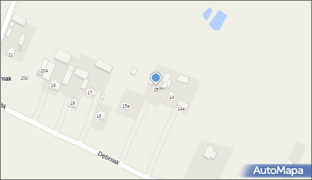 Dębniak, Dębniak, 15, mapa Dębniak