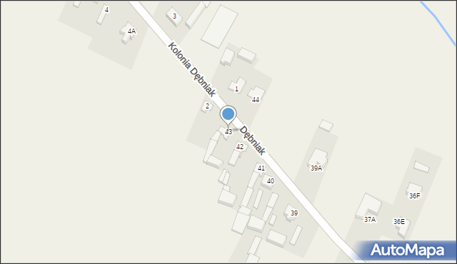Dębniak, Dębniak, 43, mapa Dębniak