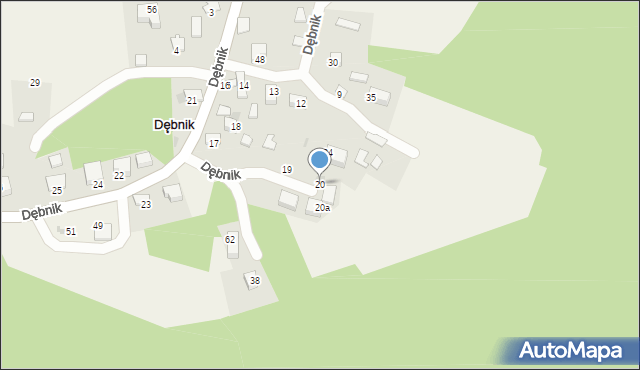 Dębnik, Dębnik, 20, mapa Dębnik