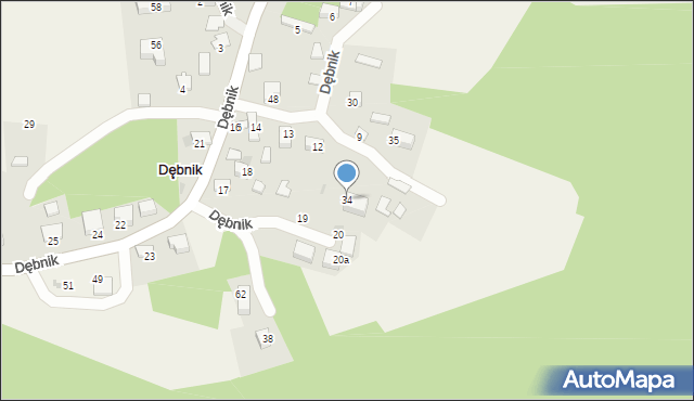 Dębnik, Dębnik, 34, mapa Dębnik