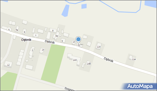 Dębnik, Dębnik, 11, mapa Dębnik