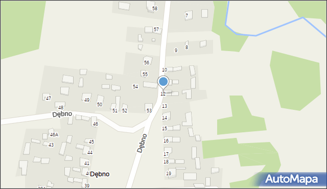 Dębno, Dębno, 12, mapa Dębno