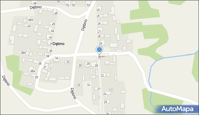 Dębno, Dębno, 20, mapa Dębno