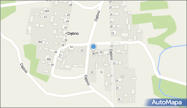 Dębno, Dębno, 30, mapa Dębno