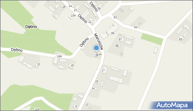 Dębno, Dębno, 18, mapa Dębno