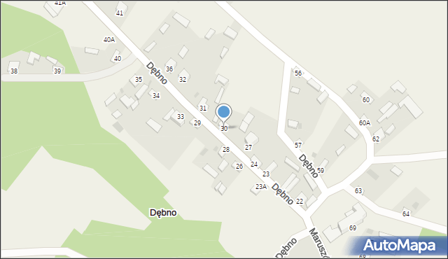 Dębno, Dębno, 30, mapa Dębno