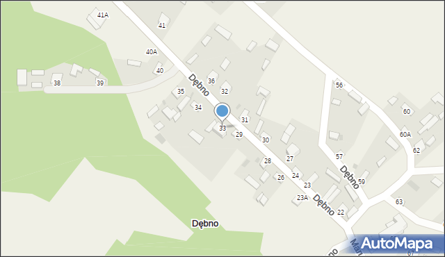 Dębno, Dębno, 33, mapa Dębno