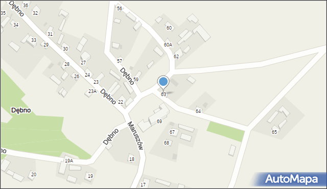 Dębno, Dębno, 63, mapa Dębno
