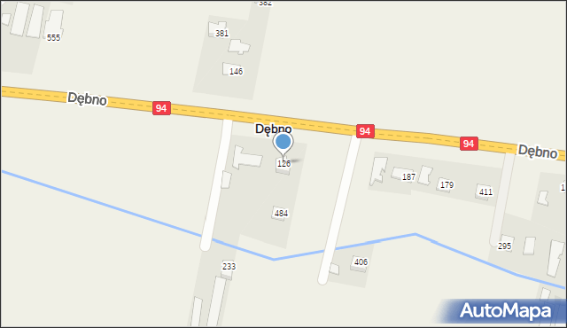 Dębno, Dębno, 126, mapa Dębno
